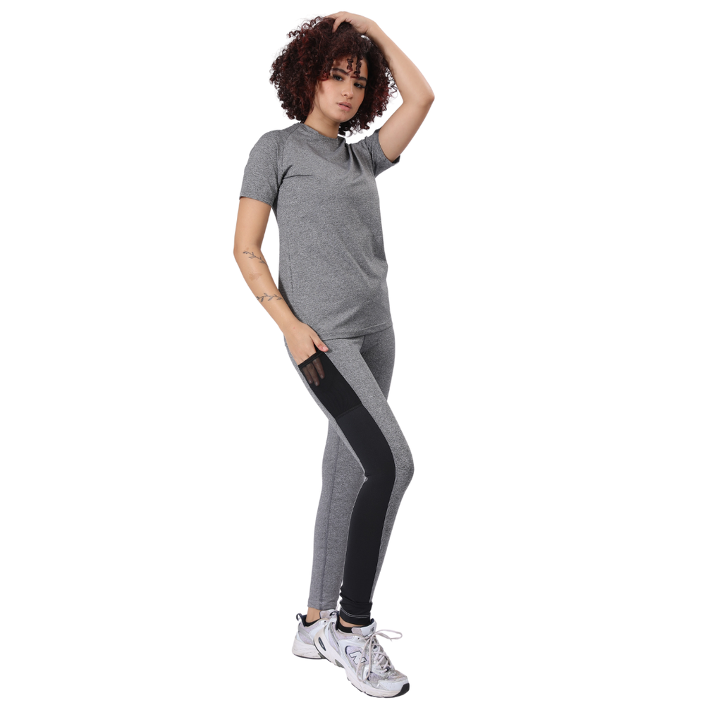 Women's gym set: T-shirt and high-waist leggings – TX4 + NS2