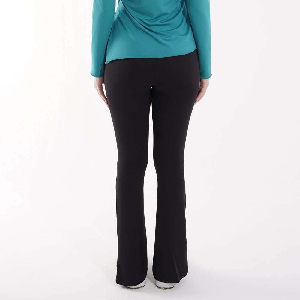 High-waist women's flare leggings for yoga and gym – W1