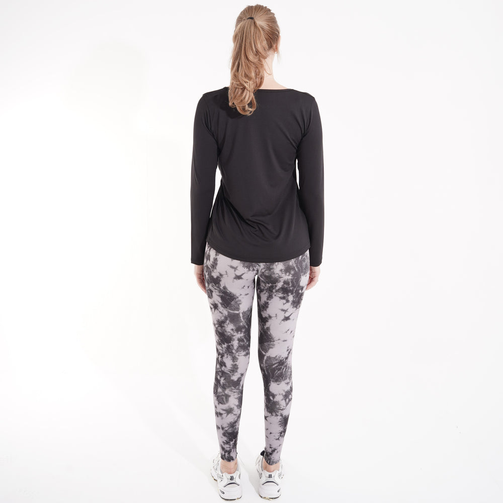Women's gym set: long-sleeve top and high-waist leggings for yoga and gym – TA1-NX6