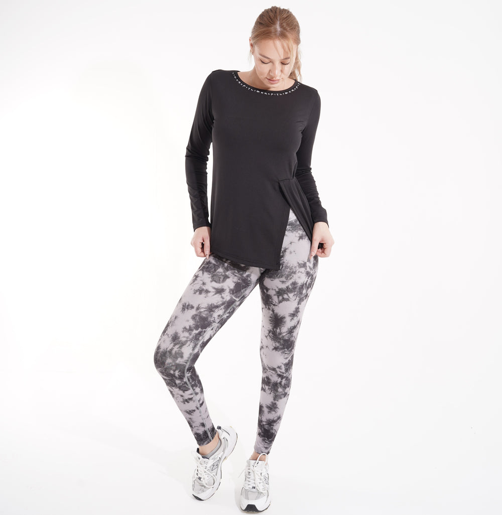 Women's gym set: long-sleeve top and high-waist leggings for yoga and gym – TA1-NX6