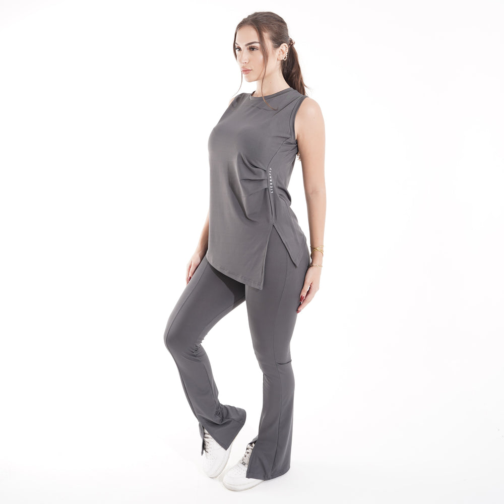 Women's gym set: tank top and high-waist flare leggings for yoga and gym – TN6-W2