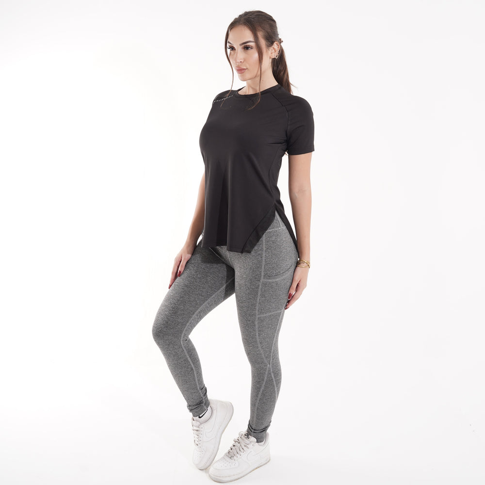 Women's gym set: T-shirt and high-waist leggings for yoga and gym – QT5-NS3
