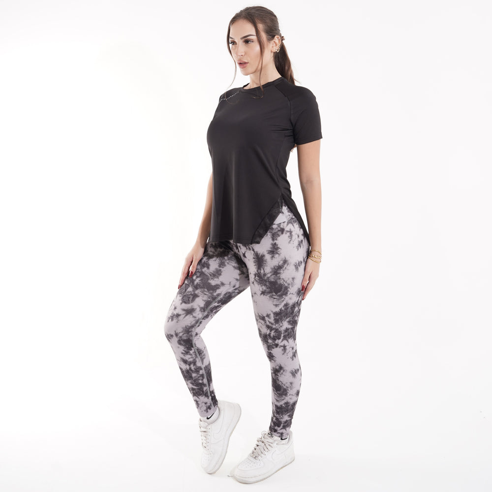 Women's gym set: T-shirt and high-waist leggings for yoga and gym – QT5-NX6