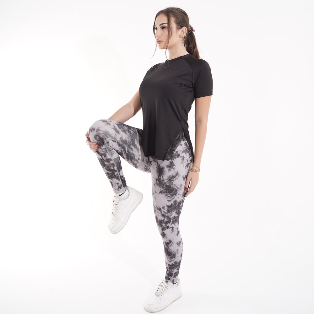 Women's gym set: T-shirt and high-waist leggings for yoga and gym – QT5-NX6