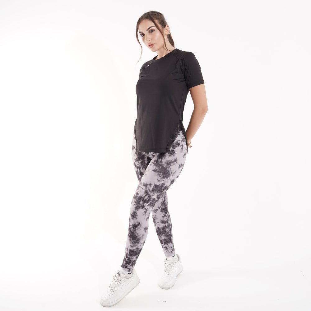 Women's gym set: T-shirt and high-waist leggings for yoga and gym – QT5-NX6