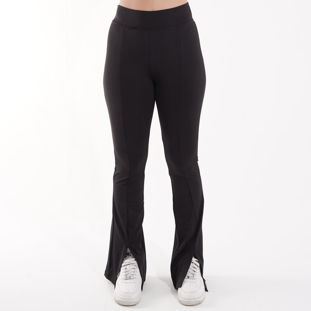 High-waist women's flare leggings for yoga and gym – W1