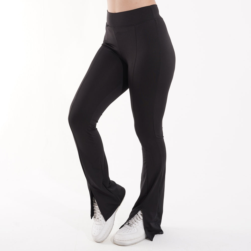 High-waist women's flare leggings for yoga and gym – W1