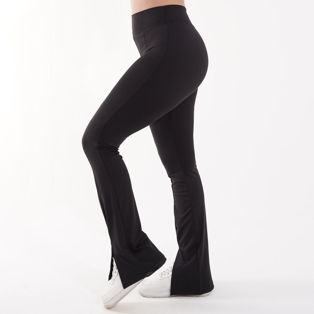 High-waist women's flare leggings for yoga and gym – W1