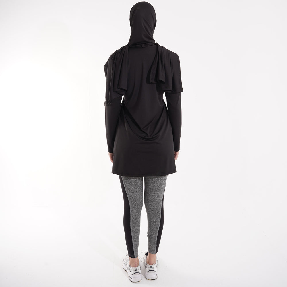Women's gym set: long top and high-waist leggings for yoga and gym – TJ1-NS2