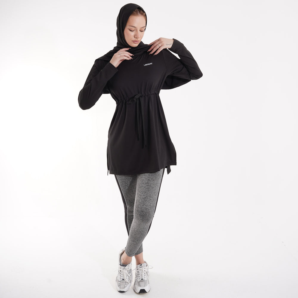 Women's gym set: long top and high-waist leggings for yoga and gym – TJ1-NS2