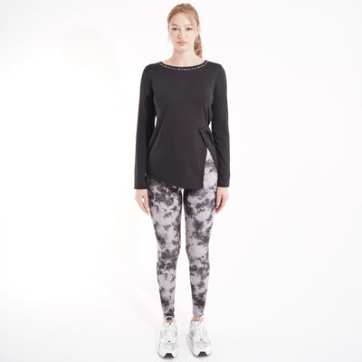 Women's gym set: long-sleeve top and high-waist leggings for yoga and gym – TA1-NX6