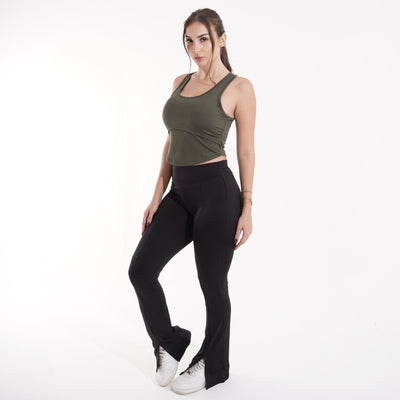 Women's gym set: sports bra and high-waist flare leggings for yoga and gym – SBX2-W1